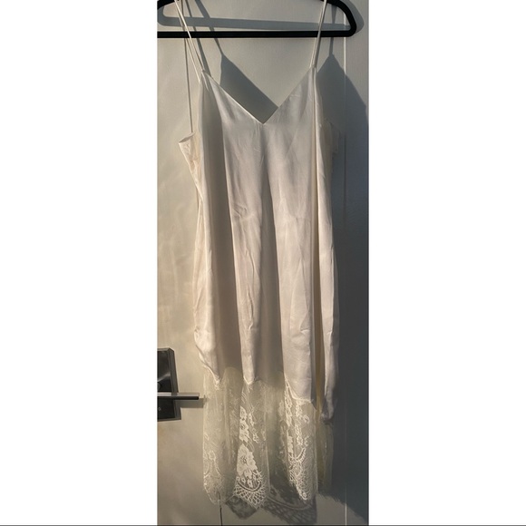 Cami NYC Size L Selena White silk & lace midi dress - Picture 7 of 7